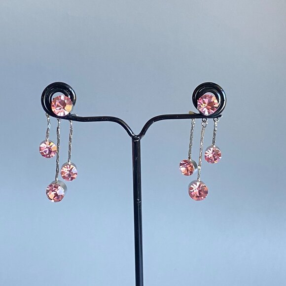 Fifth Avenue Triple Glitz Front & Back Crystal Earrings - Picture 1 of 8